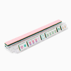 Pink Mahjong Tiles Set 160 Pieces with Lightweight Design and Easy Grip for Wholesale Family Game and Casual <b>Entertainment</b> Use - Product Image 4