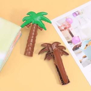 Clip à serviette en forme de planche de surf en cocotier, fournitures de bureau et de maison, clip à serviette multifonctionnel, serviette de bain - Product Image 3