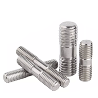China Factory 304 316 Stainless Steel Double-headed Bolts Aluminum Threaded Rod Double End Stud Bolt and Nuts