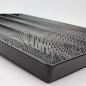 <span class=keywords><strong>Noir</strong></span> perforé 5 fentes antiadhésif Long moule à pain français résistant à la chaleur Baguette plateau de cuisson 600*400mm - Product Image 4