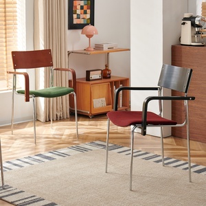 Silla de Comedor de Tela Estilo Vintage Serfen con Funda Suave, Diseño Retro Wabi-Sabi <span class=keywords><strong>para</strong></span> Restaurante y Cafetería - Product Image 2
