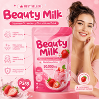 Beauty Milk Collageen Poederdrank Glutathion Beauty Supplement Fruit Smaken Groothandel OEM ODM Private Label Merk Fabrikant