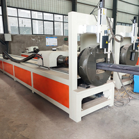 Découpeuse de tuyaux à flamme plasma CNC entièrement automatique électrique pour tuyaux ronds/carrés, machine de découpe de lignes croisées à petite échelle