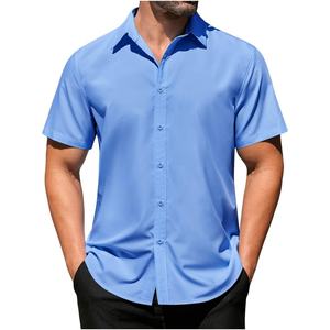 V Neck <b>Men's</b> Hawaiian <b>Shirt</b> Short Sleeve Floral Button Down <b>Shirts</b> <b>Tropical</b> Vacation Beach <b>Shirts</b> with Pocket - Product Image 1