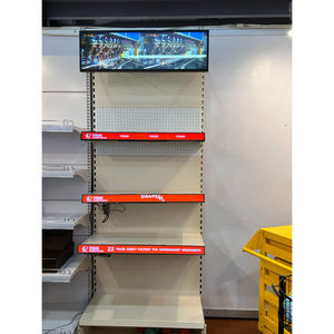 Unidad de Góndola Tego con Parte Trasera Perforada, Estantes de Supermercado con Letrero LED Superior y Etiqueta de Precio - Product Image 1