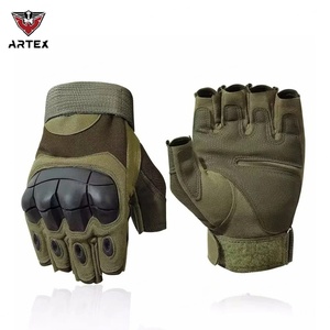 Gants tactiques d'extérieur sans doigts, à protège-poignets rigides, pour paintball, chasse, équitation, randonnée, demi-doigts - Product Image 1