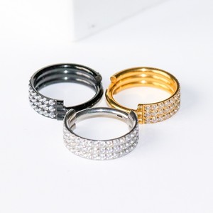 Pendiente de aro de acero inoxidable con incrustaciones de circonia de 10 mm para perforaciones de nariz, labio y cartílago, joyería de regalo - Product Image 2