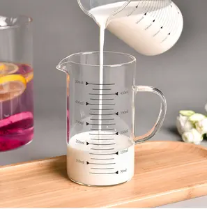 Grande capacité 500ml tasse à mesurer en verre à haute teneur en borosilicate multifonctionnelle et écologique tasse graduée