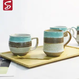 陶瓷咖啡杯，陶瓷粘土手工陶器北欧牛奶杯杯咖啡杯，粘土杯