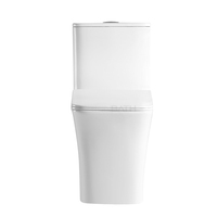 ORTONBATH Toilette puissante à double chasse d'eau 4/6L design moderne, articles sanitaires de salle de bain en céramique, piège en S, 300mm, 4/6L
