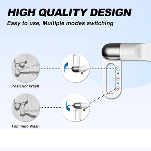 Ultra-Slim Dual Nozzle <strong>Shattaf</strong> Bidet Attachment with Adjustable Water Pressure Non-Electric Bidet <strong>Bathroom</strong> Smart Toilet Sprayer - Product Image 4