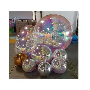 Trang trí Inflatable Chrome mạ bóng gương kim loại bóng bay lớn bóng bóng bơm hơi cho quảng cáo