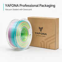 Filament d'imprimante 3D YAFONA YN-P36068 de haute qualité en gros, PLA+ Soie bicolore 1,75 mm, température d'impression 205-235°C Candy Rainbow