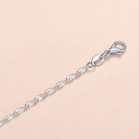 Usine En Gros 925 Argent Plaqué Femme Croix Chaîne Boîte Pleine D'étoiles Melon Vague D'eau Correspondant Chaîne Collier