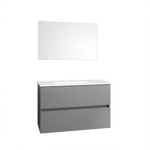 Mueble de Baño Colgante Dearam de 80 cm, Color Gris Tempest, Mueble de Pared con Espejo Incluido - Product Image 3