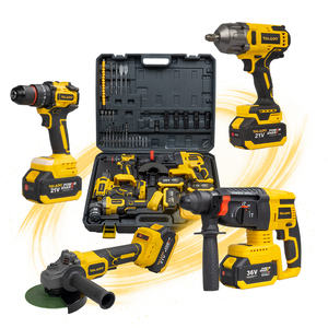 Kit de Herramientas Eléctricas Inalámbricas de Litio de 21V, 4 en 1: Taladro Percutor, Llave de Impacto, Atornillador Angular, Modelo ML-TS035 con Motor sin Escobillas de 21V - Product Image 4