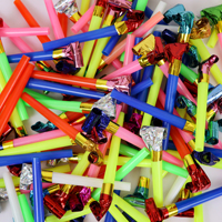 10 Pièces Sifflets et Klaxons de Fête, Sifflets Frangés Amusants, Sifflets Musicaux