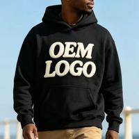 Hoodie surdimensionné personnalisé de haute qualité avec design au dos, broderie personnalisée, impression en relief, impression à la mousse