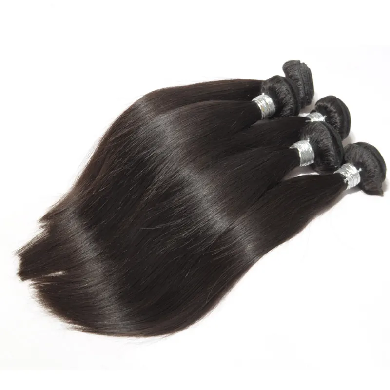 Tissage droit de cheveux humains naturels péruviens et brésiliens 40 pouces vente en gros de cheveux remy faisceaux de vrais cheveux humains bruts