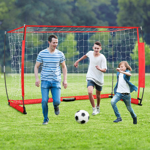 Équipement d'entraînement <span class=keywords><strong>de</strong></span> <span class=keywords><strong>football</strong></span> portable pour enfants, <span class=keywords><strong>but</strong></span> <span class=keywords><strong>de</strong></span> <span class=keywords><strong>football</strong></span> pliable en acier 12x6FT pour extérieur - Product Image 2
