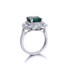 Ma Yin Fang fabbrica personalizzato all'ingrosso Anillo Esmeralda 925 Plata Sterling da donna anello smeraldo 925 argento alla moda anelli di pietre preziose - Product Image 4