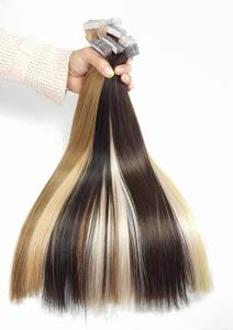Trama della pelle bianco biondo colore #60 estensioni vergini di Remy capelli umani vendita calda nastro per capelli vergini per la bellezza giovane - Product Image 6