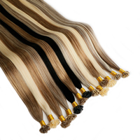 Extensions de Cheveux Humains Remy Vierge Russe à Double Tirage, Kératine U Plat et I Tip