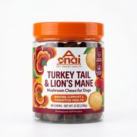 Vitamines, Huile de Saumon Sauvage d'Alaska, Friandises Tendres, Riches en Protéines, Sans Céréales, pour Chiens Seniors, Développement Cognitif Cérébral, Complément Alimentaire Rapide pour Animaux de Compagnie
