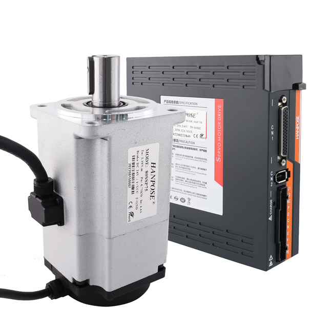 High Performance 80SSP75 Servo Motor Driver With Brake Kit ASD275 220v 2.4n.M 4.4a 3000rpm 750w Ac Servo Motor Controller