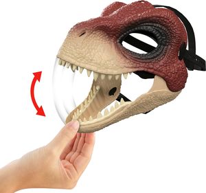 Máscara de Dinosaurio Raptor de Mattel para Reenactimientos, Máscara de Plástico Inspirada en Películas, con Mandíbula Abrible, Textura Realista y Color - Product Image 4