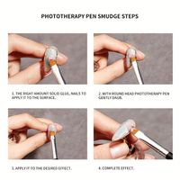 1 Pinceau à ongles en gel à tête ronde, manche noir, virole métallique, poils en nylon, pour extension de gel UV, peinture, manucure, salon, DIY