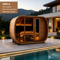 Grande cabine de sauna en bois massif, sauna sec à infrarouge en bois de cèdre/hemlock/épicéa pour centres de bien-être, salles de sport commerciales