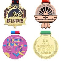 Médaille en métal plaqué argent avec impression typographique 3D du Dragon Oriental-Très beau souvenir