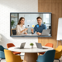 Tableau blanc interactif HUSHIDA 55 pouces haute qualité 4K UHD avec écran tactile et double système d'exploitation pour le bureau et l'école