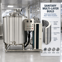Pasteurisateur de lait 300L, chauffage et refroidissement électriques, machine de pasteurisation en acier inoxydable, pasteurisateur discontinu pour produits laitiers et jus