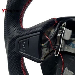 Volante de Fibra de Carbono Real Personalizado Estilo <span class=keywords><strong>Racing</strong></span> YTcarbon para <span class=keywords><strong>Clio</strong></span> Grandtour 08+, Accesorios Interiores para Auto - Product Image 5