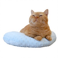 Coussin confortable et doux en forme de U pour animaux de compagnie, jouet à mâcher pour chat et chien, coussin rond pour se reposer, nid douillet pour chat, pour un sommeil profond