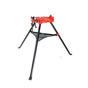 Pince de serrage industrielle portable en fonte à trois pieds pour chaîne, support de soudage pour tuyaux, composants de base pour trépied à entraînement manuel 1/8"-6" - Product Image 6