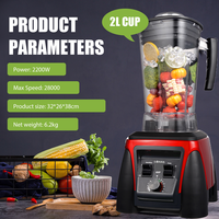 Mixeur Commercial Manuel Grande Capacité 2 Litres Haute Vitesse pour Usage Domestique OEM