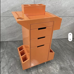 Carrito de Salón Moderno y Sencillo de 3 Niveles, Carrito Profesional para Herramientas de Belleza con Giro de 360 Grados y 4 Ruedas para Salón de Belleza y Spa - Product Image 1
