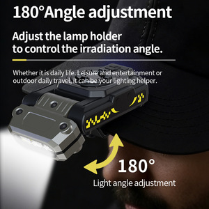 Nouveau produit d'usine : Lampe frontale EDC RVB multi-lumières, multifonctionnelle avec clip magnétique pour casquette, mini portable, lumière puissante, détecteur de mouvement - Product Image 4