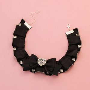 Collier pour chien et chat en dentelle avec nœud et pendentif perlé, collier-œillet pour animaux de compagnie, collier-collier pour chiens, chats et chiots, décoration de mariage - Product Image 6