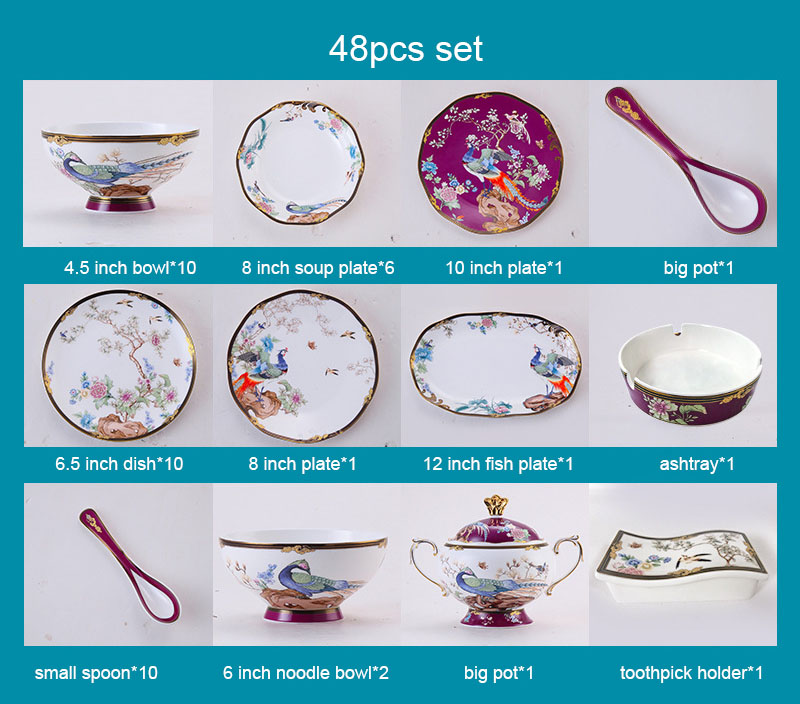 juego blanco de 48 piezas A