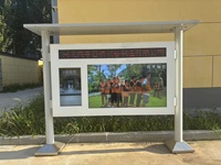 Tongheng 32/43/55/65/75/86 pouces, écran tactile horizontal à 3 écrans, sur pied, extérieur, tube LED HD, étanche, panneau d'affichage pour arrêt de bus