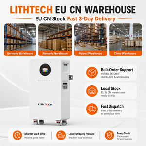 LITHTECH 51.2V 300ah 400ah แบตเตอรี่ลิเธียมติดผนังสำหรับเก็บพลังงานแสงอาทิตย์ในบ้าน 10kWh 5kWh - Product Image 3