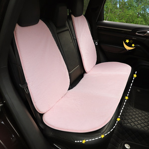 Coussins de siège de voiture en peluche avec support lombaire, extra doux, chauds pour l'hiver, pour l'intérieur de la voiture, ensemble de 3-4 pièces - Product Image 4