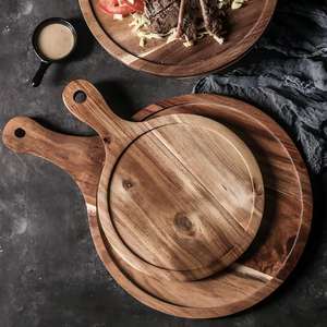 Planche à découper en bois d'acacia avec poignée, vente chaude en usine, pour la cuisine, plateaux à fromage et à nourriture, plats de <span class=keywords><strong>charcuterie</strong></span> - Product Image 3