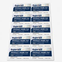 Petites étiquettes autocollantes en BOPP imperméables personnalisées pour flacons de 3 ml, 5 ml, 10 ml, autocollants en vinyle pour bouteilles de liquide
