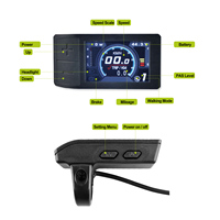 Pantalla LCD TFT de 500C con UART de 5 pines hembra para bicicleta eléctrica, compatible con motores centrales BAFANG BBS01, BBS02, BBSHD