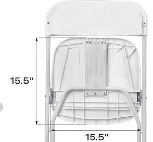 Venta al Por Mayor de Sillas Plegables Blancas Estilo Americano con Capacidad de Peso de 800 Libras, Apilables de Metal y Plástico para Fiestas al Aire Libre y Comedores Interiores - Product Image 2